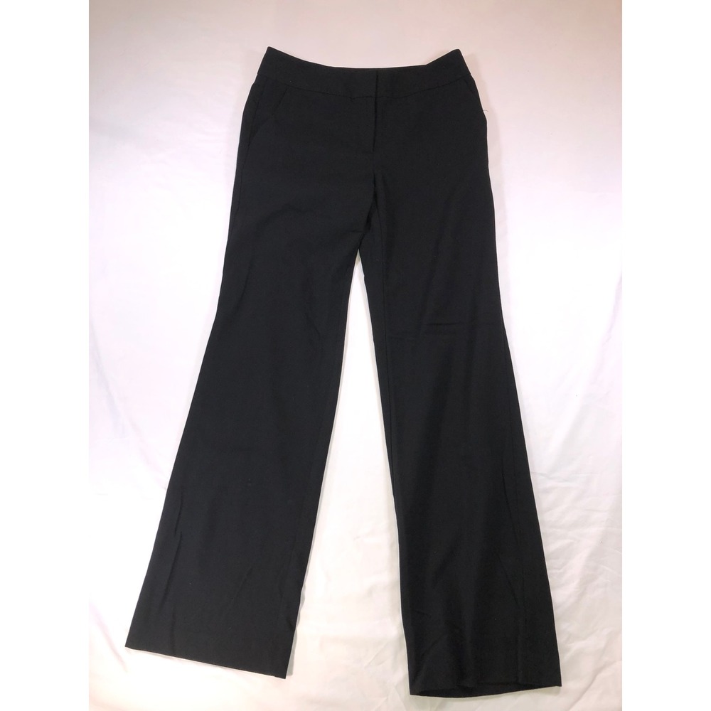 Ann Taylor Signature Black Wide Leg Dress Pants Trousers Size 2 Office Workwear